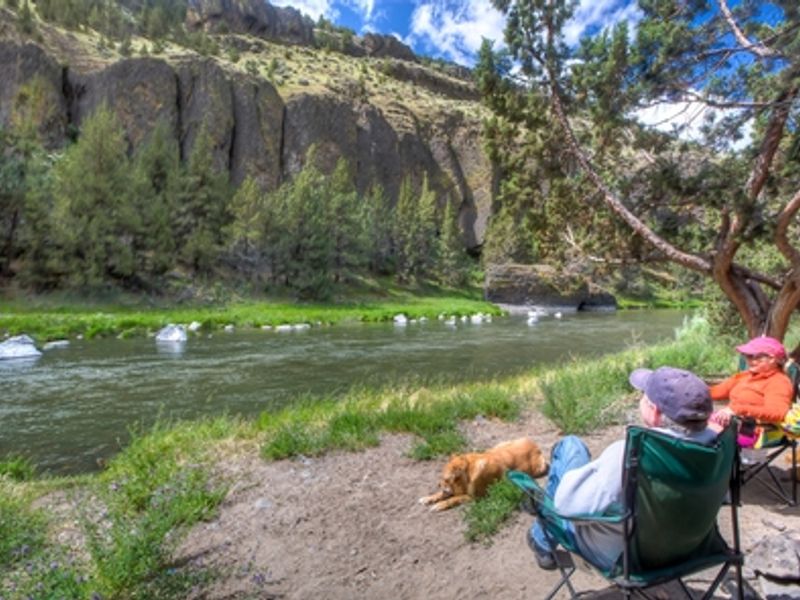 Relaxing at the Chimney Rock Campground