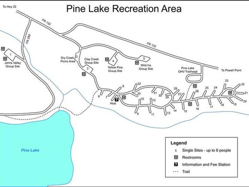 Pine Lake Campground Map