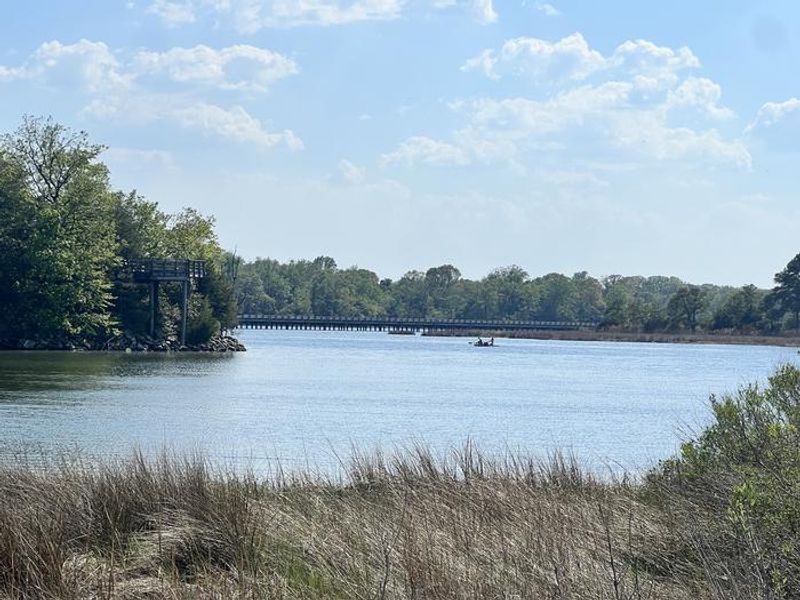 A photo of the view of harpers creek from Pax River Hog Point Campgrounds