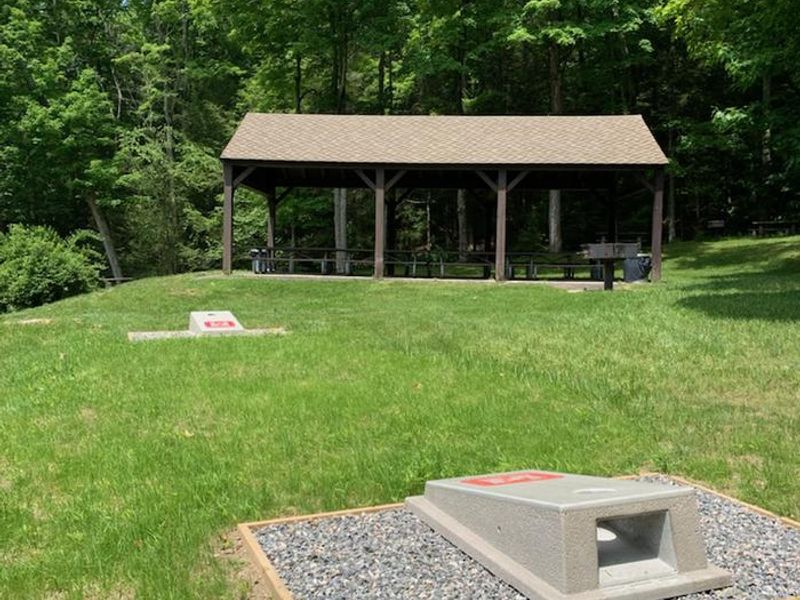 Corn Hole has been installed at Knife Shop Shelter. Please ask the Park Rangers about renting the bean bags