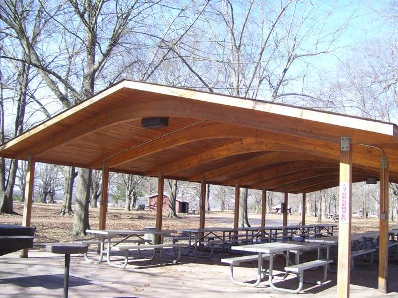 There are two picnic shelters available for reservation in Big Acres