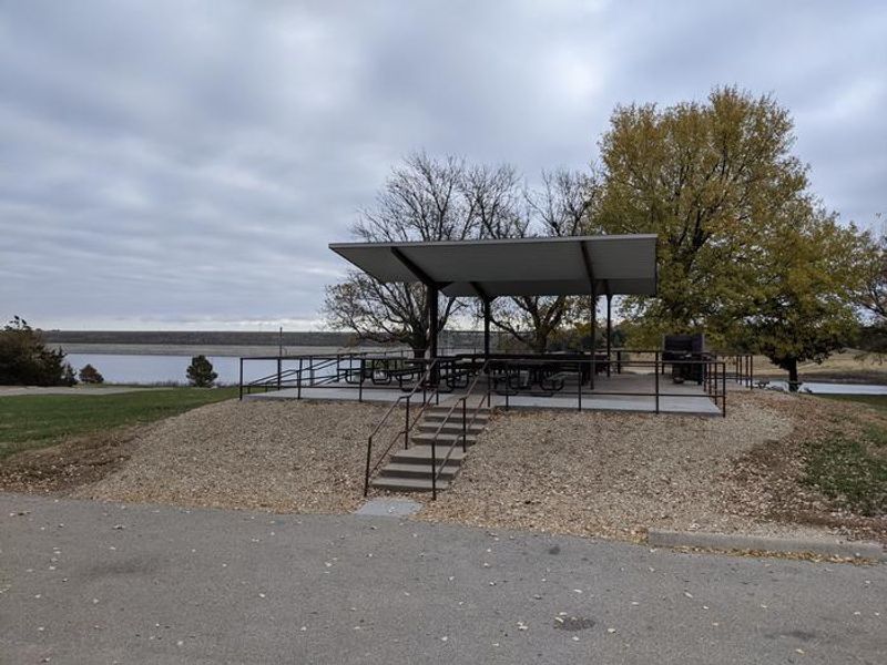 East Rolling Hills Shelter #1 near volleyball court and playground