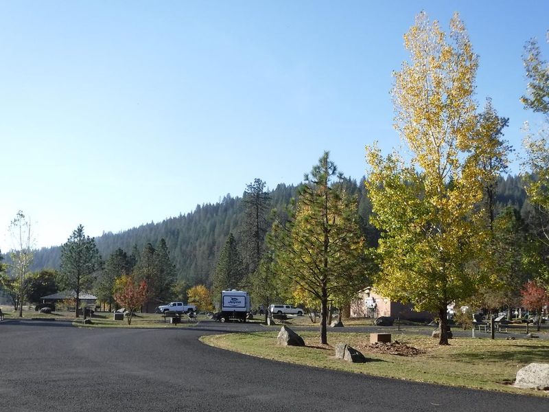 Pink House Recreation Site in the fall. 
