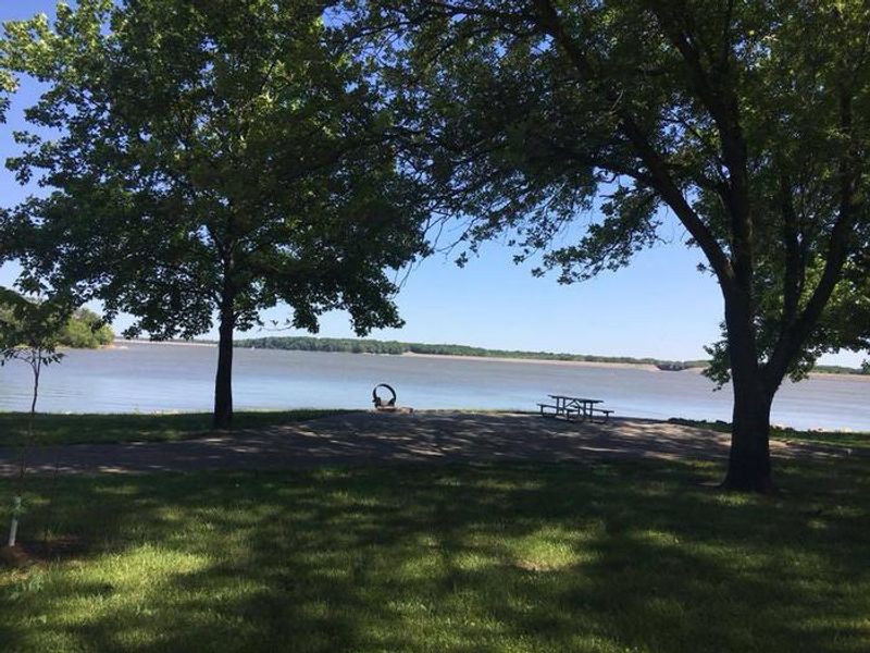 View of Dam West Campground waterfront site