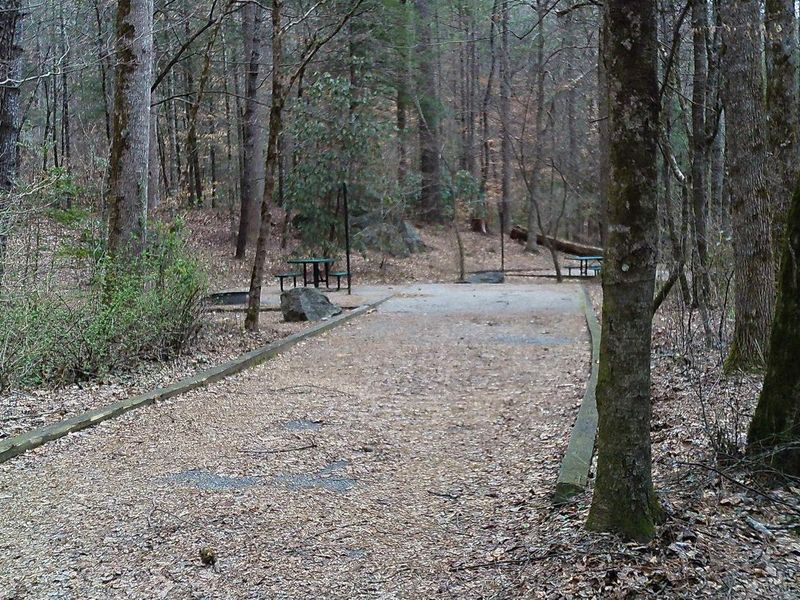 Here is campsite #13 with its long pull in.