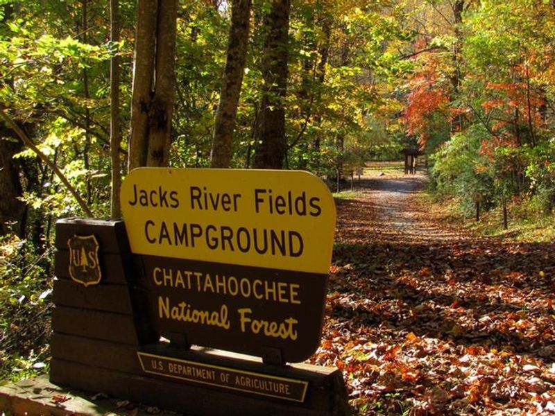 Entrance to Jacks River Fields Campground