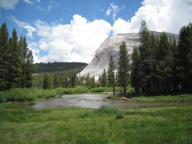 View of the Tuolumne River and Lembert Dome