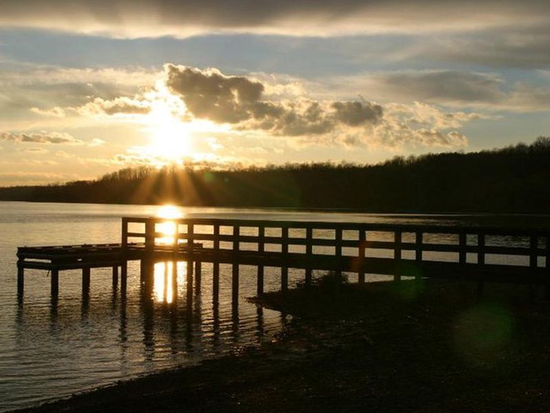 Sunset at Smith Ridge boat ramp