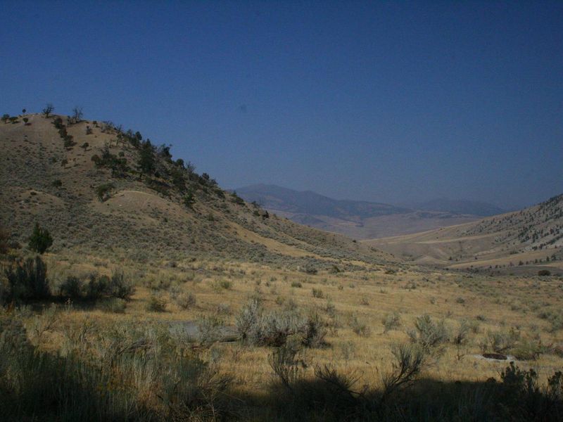 Mammoth Campsite #37 tent pad and view North
