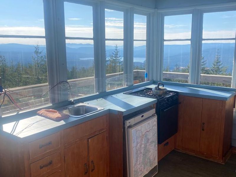 Clear Lake lookout kitchen area.