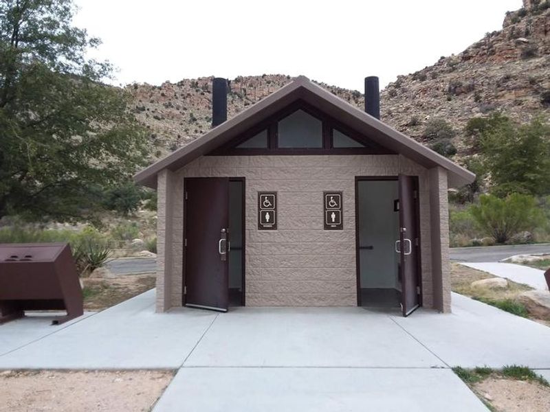 On-site vault toilets.