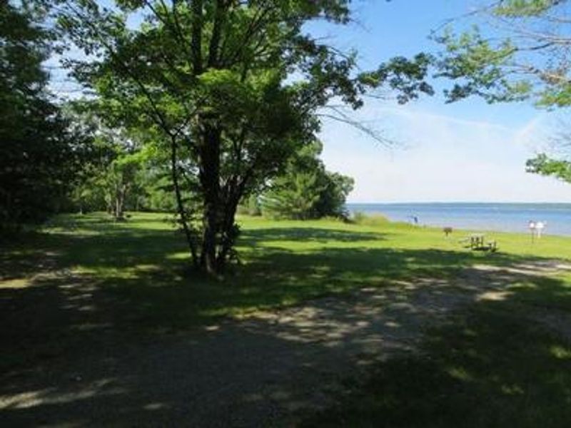 Swimming area located at Little Bay de Noc Campground