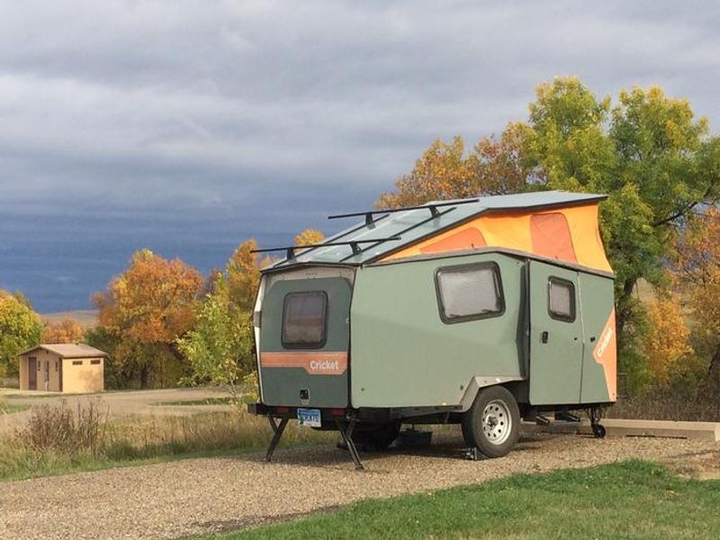 Camper Enjoying a peaceful summer evening at Buffalo Gap Campground. 