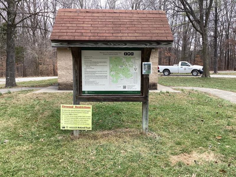 A photo of Hickory Ridge Trail kiosk at Hickory Ridge Campground