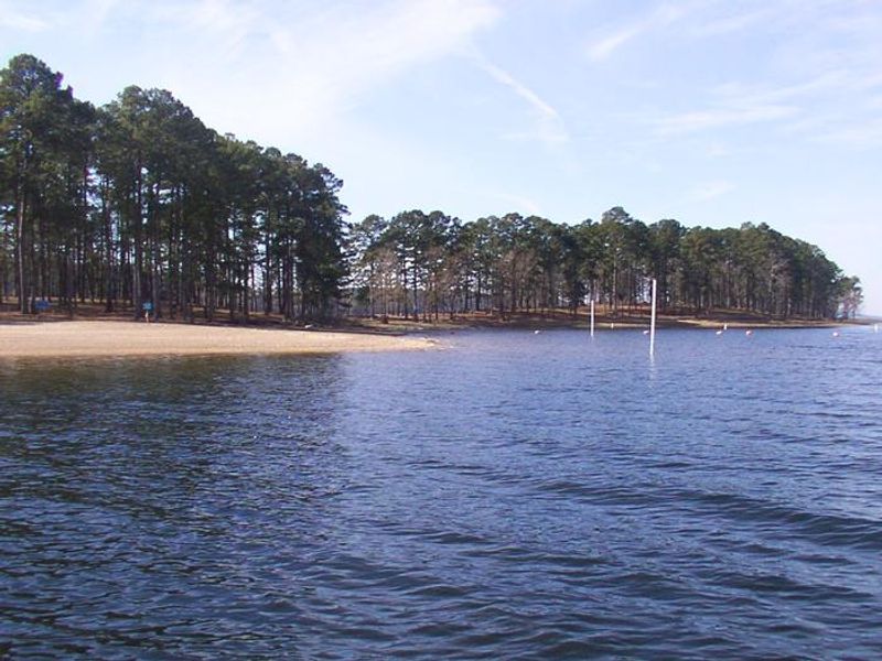 One of two swim beaches located at Hwy 7 Recreation Area.