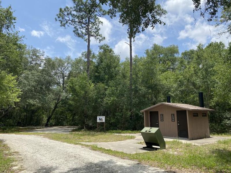 A photo of Big Bass Campground bathroom facilities. 