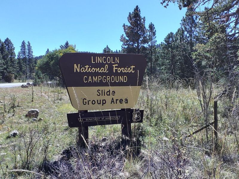 Slide Group Area sign