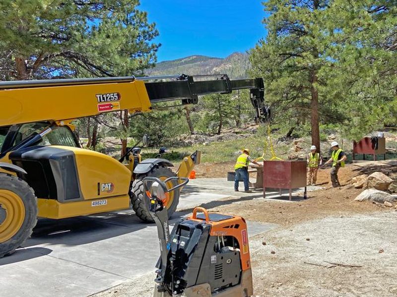 New picnic tables and bear boxes are being installed in Moraine Park Campground