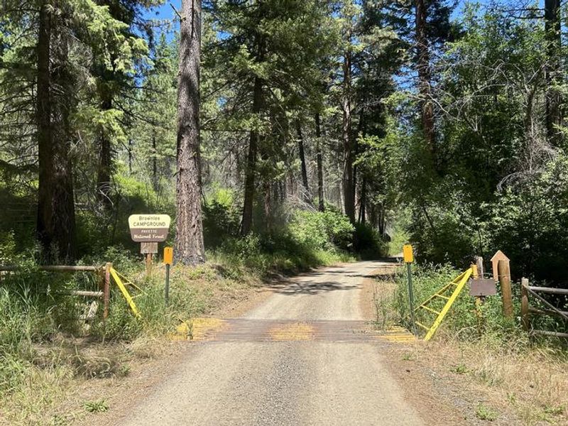 Brownlee Campground entrance