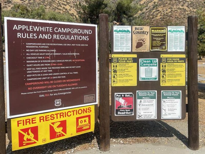 Applewhite Campground - Rules
