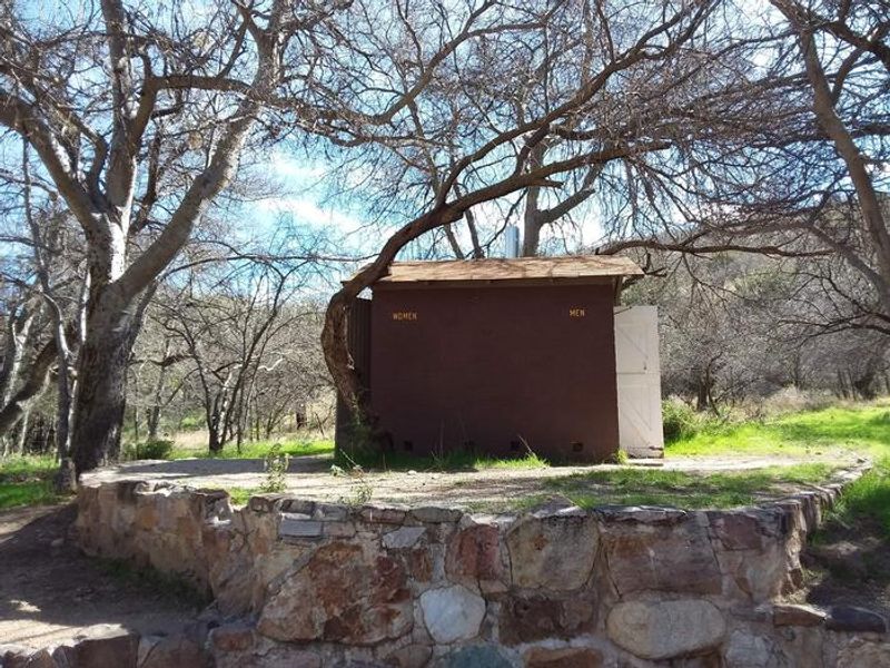 On-site vault toilets.