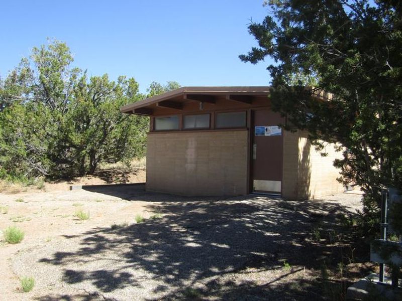 Restrooms with running water (no shower or laundry facilities in the park) are centrally located in all loops of Juniper Family Campground.