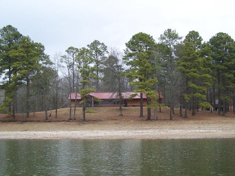 Oak Bower cabins and dining facility. 