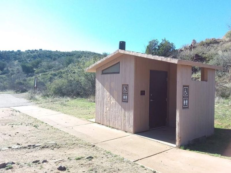On-site vault toilets.