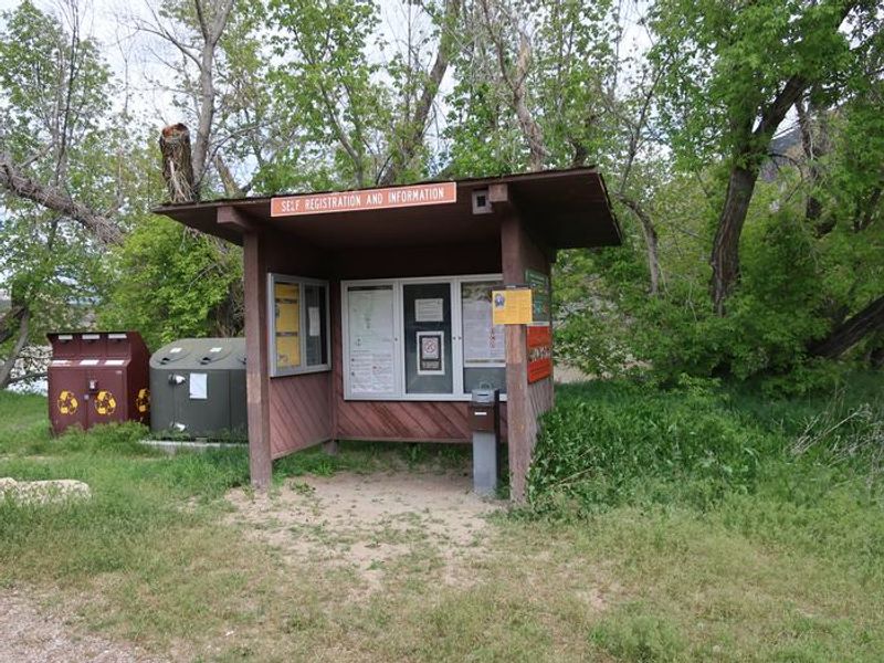 Rainbow Park campground self registration kiosk