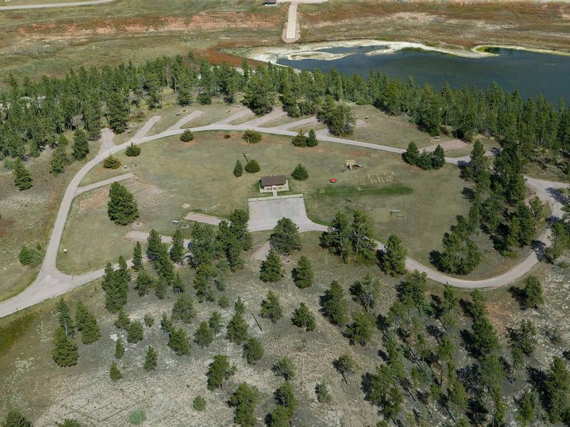 Aerial view of Cottonwood Springs Campground