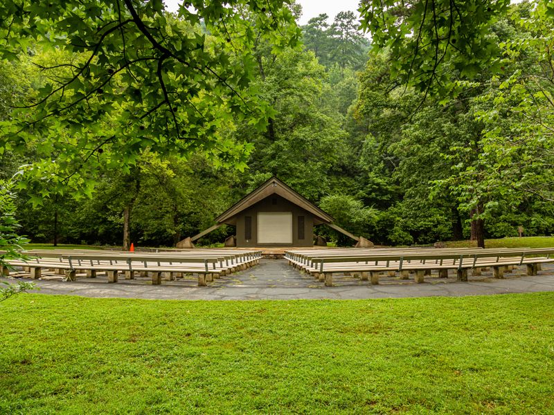 The amphitheater is a great place to host events and bring campers together