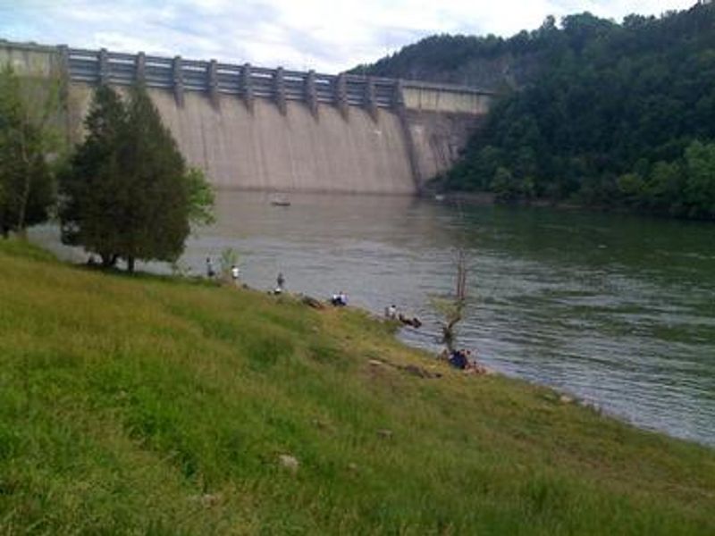 Fishing in Cumberland River at Kendall Recreation Area