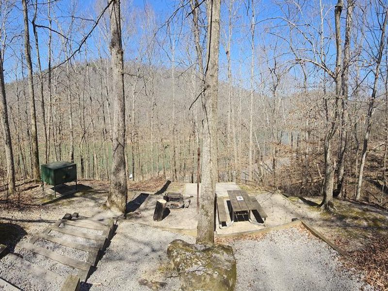 A campsite with a view at Alum Ford.