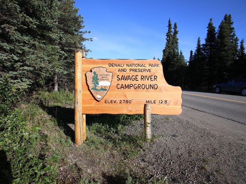 The entrance to Savage River Campground