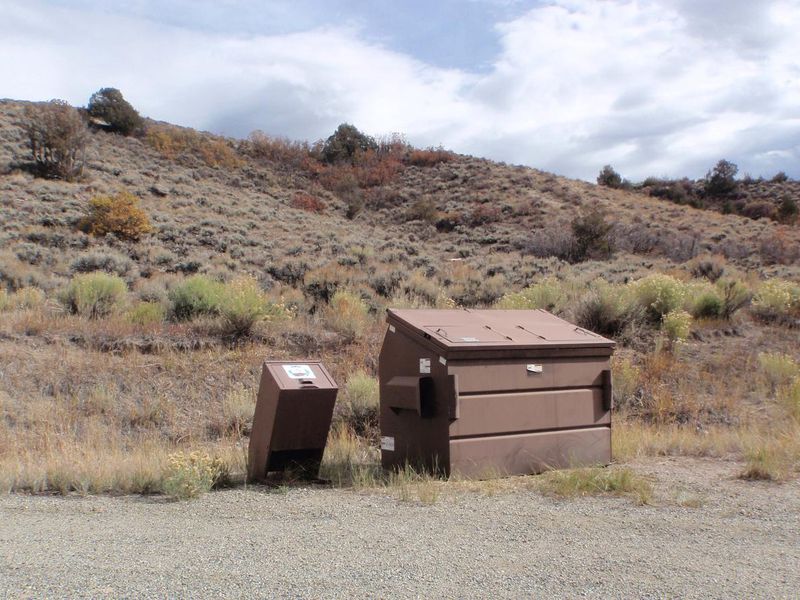 Trash and recycle, conveniently on the road out