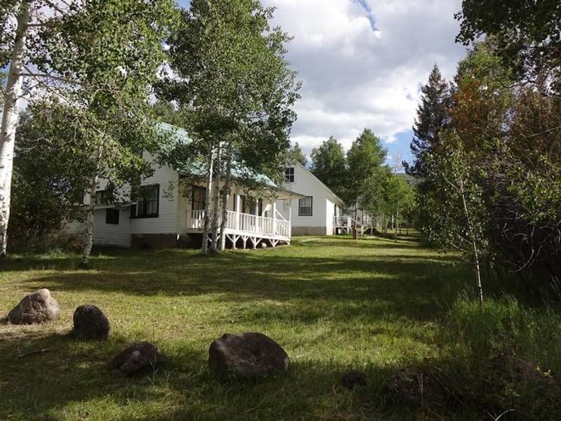 Gooseberry Admin Site bunkhouse four lawn looking south
