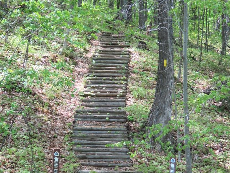 The Ice Age National Scenic Trail goes right past the Spearhead Point Campground