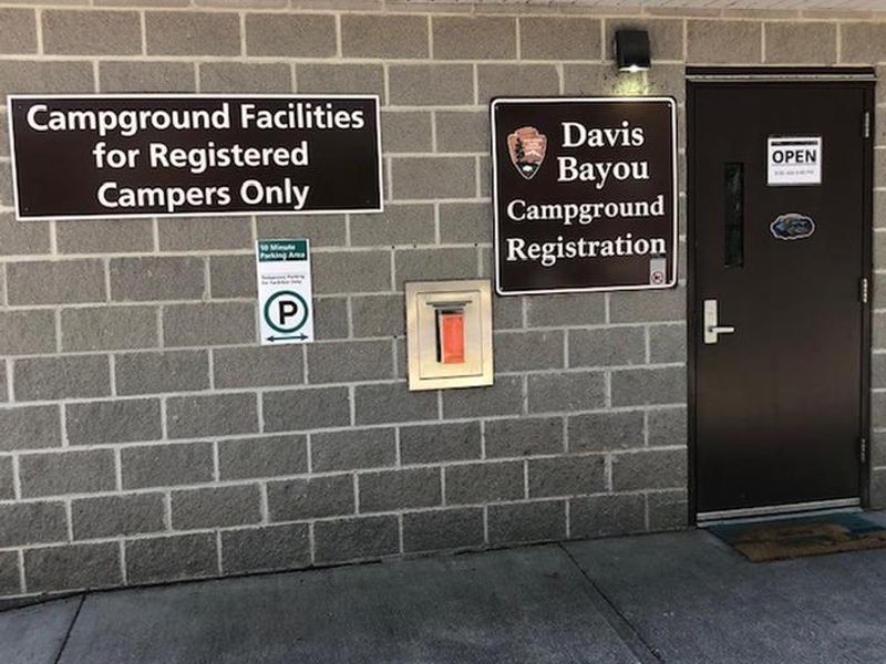 Campground Registration Office at entrance to campground