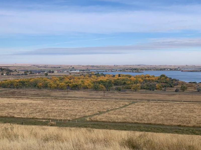 A view of the campground from the dam in the Fall.