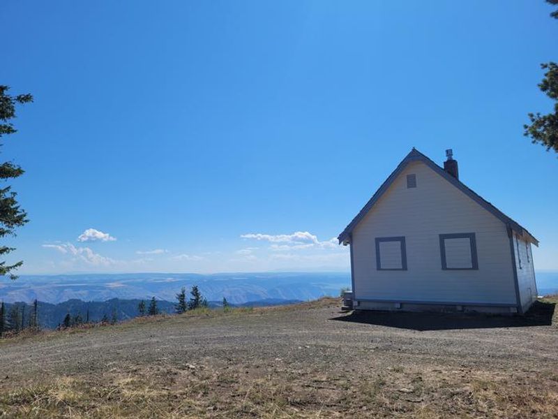 Pictured is the backside of the Wenatchee Guard Station. 