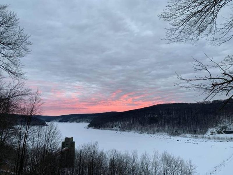 Winter scene of East Branch Lake