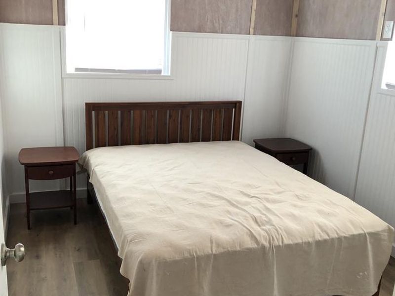 The bedroom at the Sailors Haven Cottage