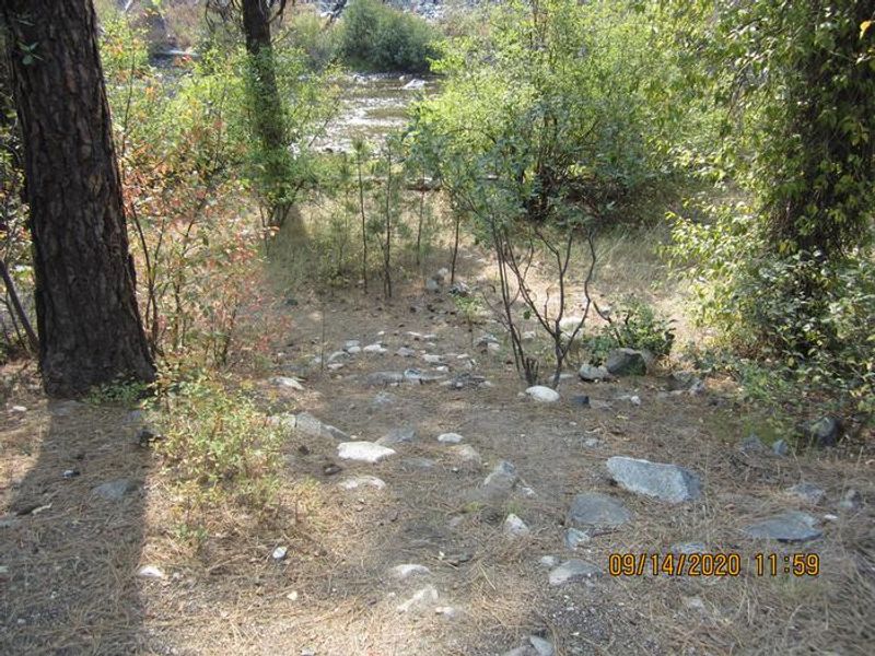 This photo shows distance/terrain from the campground to the river, although some embankments may be steeper than others.