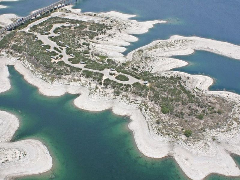 Arial view of Governors Landing Campground