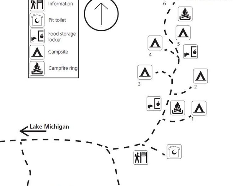 White Pine Backcountry Campground Map