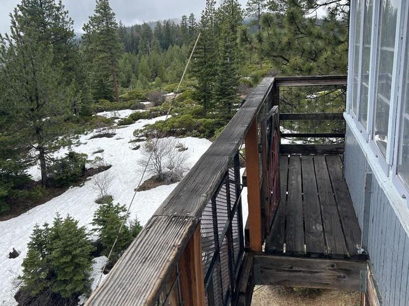 Exterior stair access to Fivemile Lookout.