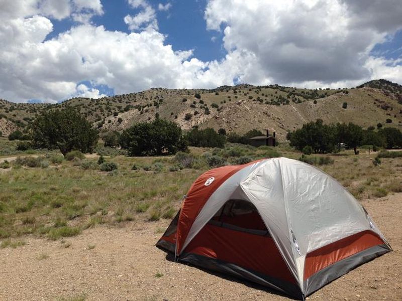 Tent site at Simpson Springs Campground