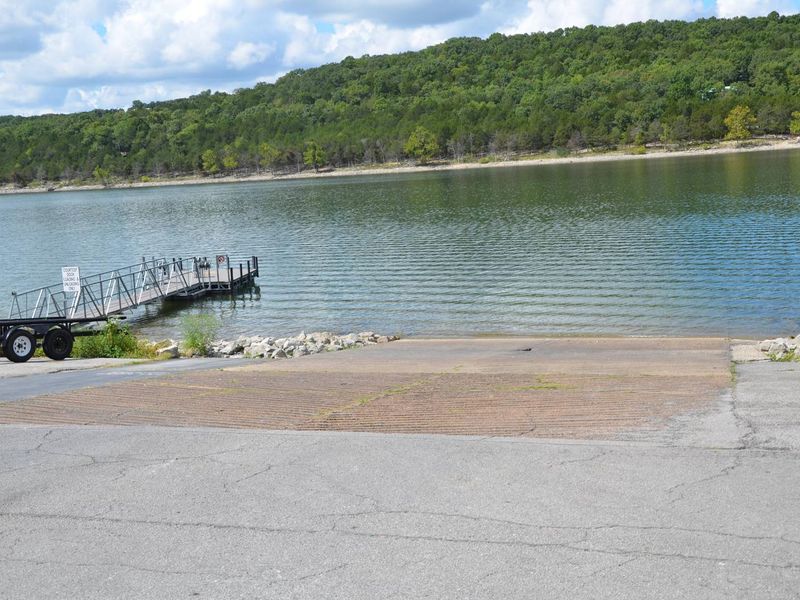 One of two boat ramps.