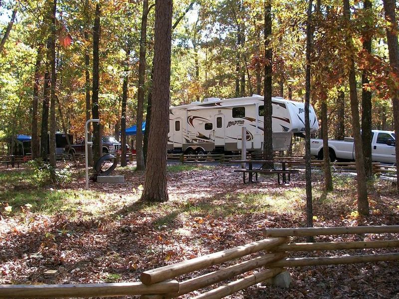 Two trucks with camper trailers