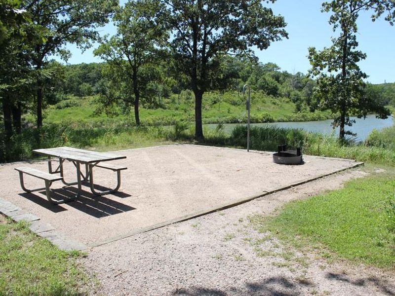 A campsite at The Point Campground